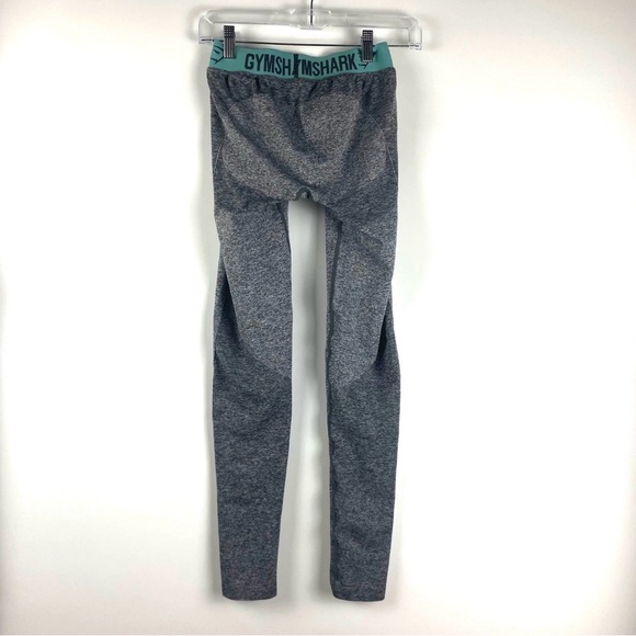 Gymshark Flex Leggings Charcoal Marl Dusky Teal Womens Size XSmall - Picture 5 of 8
